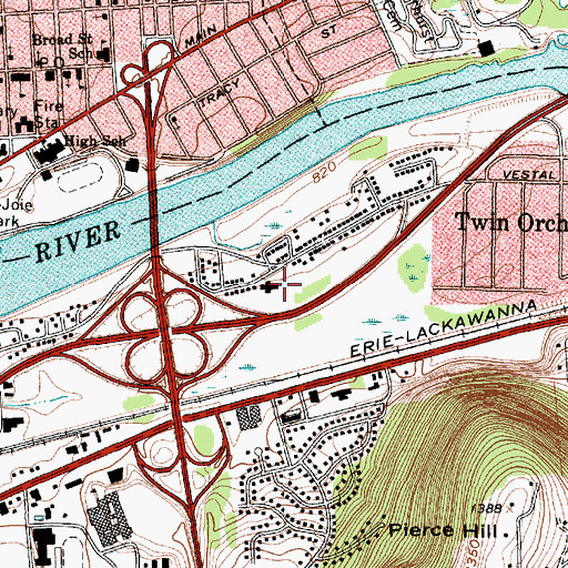 Topographic Map of Vestal Nursing Center, NY