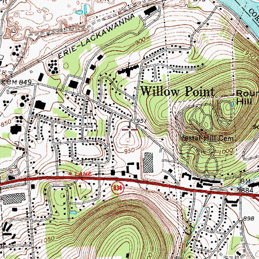 Topographic Map of Willow Point Nursing Home, NY