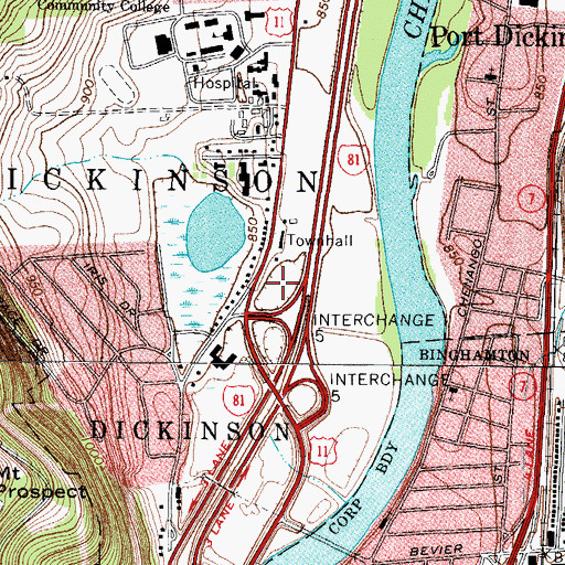 Topographic Map of Cutler Botanic Gardens, NY