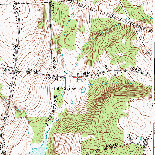 Topographic Map of Endwell Greens Golf Club, NY