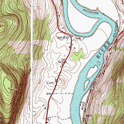 Topographic Map of Golden Oaks Golf Club, NY