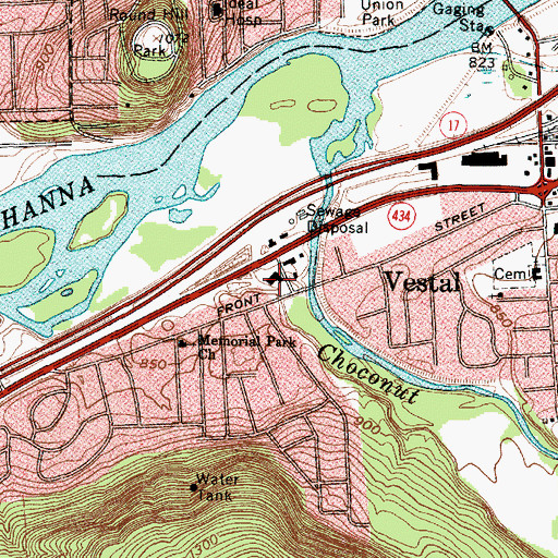 Topographic Map of Vestal Museum, NY