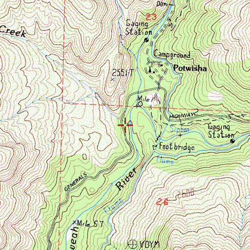 Topographic Map of Elk Creek, CA