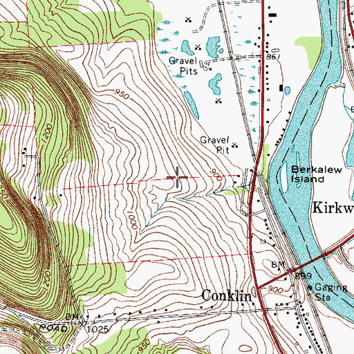 Topographic Map of Broome Corporate Park, NY
