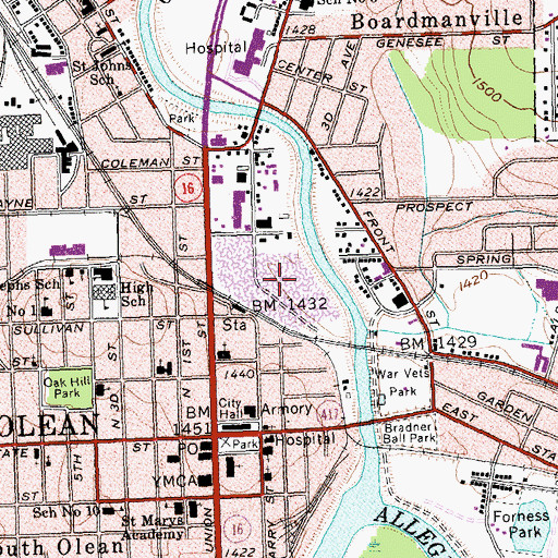 Topographic Map of Clean Center Mall Shopping Center, NY