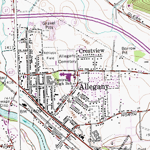 Topographic Map of River Park Health Care Center, NY