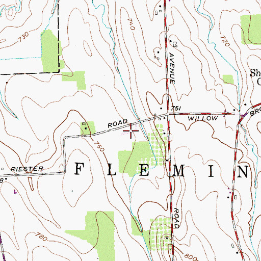 Topographic Map of Moraine Manor Mobile Home Park, NY