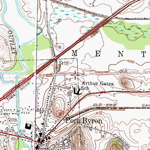 Topographic Map of West Shore Mobile Home Park, NY