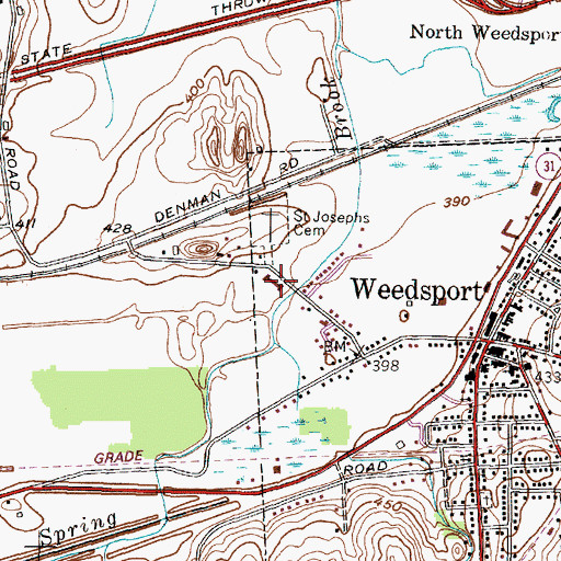 Topographic Map of Evergreen Heights, NY