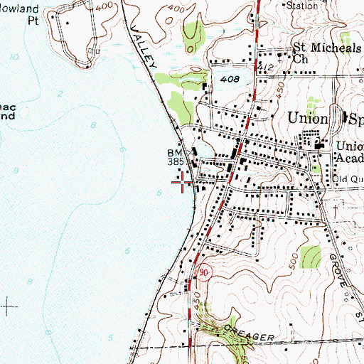 Topographic Map of Castelli's Marina, NY