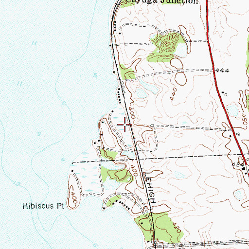 Topographic Map of Hideaway Harbor, NY
