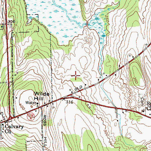 Topographic Map of Springbrook Greens Golf Course, NY