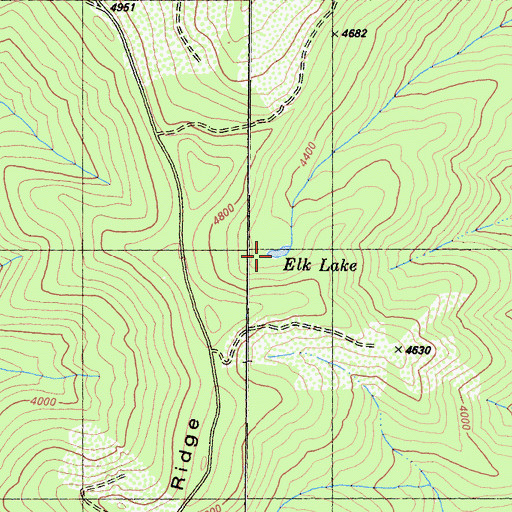 Topographic Map of Elk Lake, CA