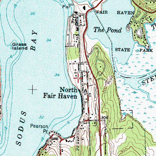 Topographic Map of Grant's Vacation Park Recreational Vehicle and Mobile Home Park, NY