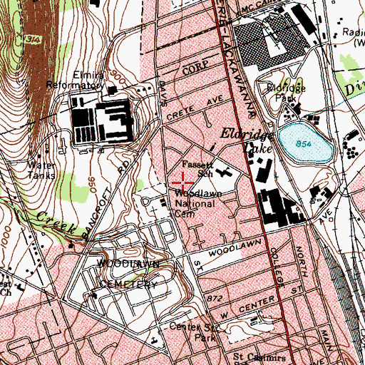 Topographic Map of Hand in Hand Free Methodist Church, NY