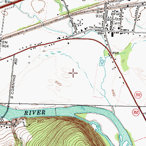 Topographic Map of Willowcreek Golf Club, NY