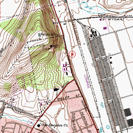 Topographic Map of Bethany Retirement Home, NY