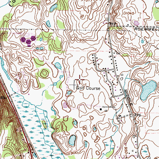 Topographic Map of Soaring Eagles Golf Course, NY