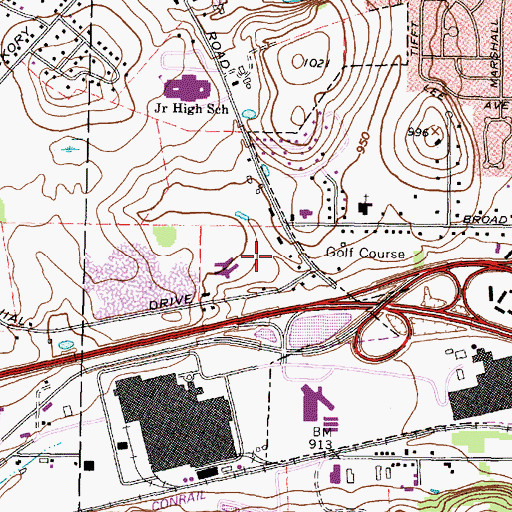 Topographic Map of Elcor Nursing Home, NY