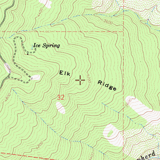Topographic Map of Elk Ridge, CA