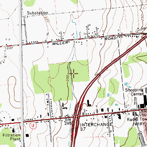 Topographic Map of Champlain Centre Shopping Center, NY