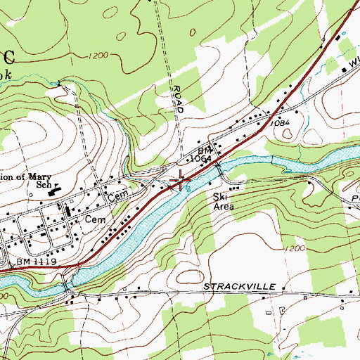 Topographic Map of Redford Post Office, NY