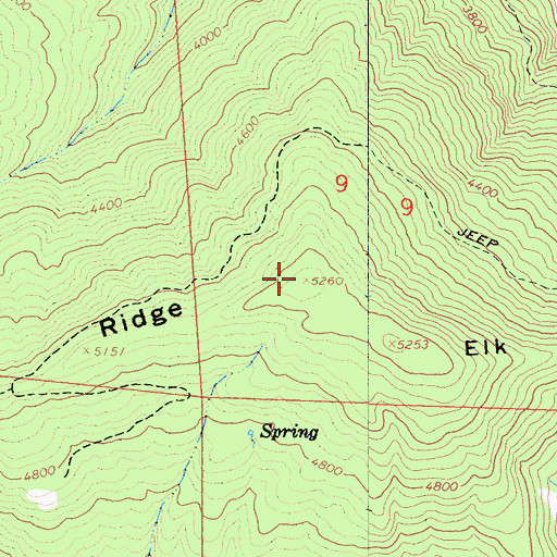 Topographic Map of Elk Ridge, CA