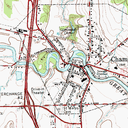 Topographic Map of Carter's Mobile Home Park, NY