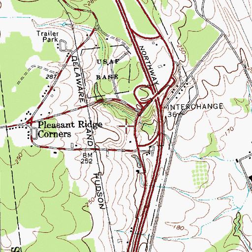 Topographic Map of LTS Mobile Home Park, NY