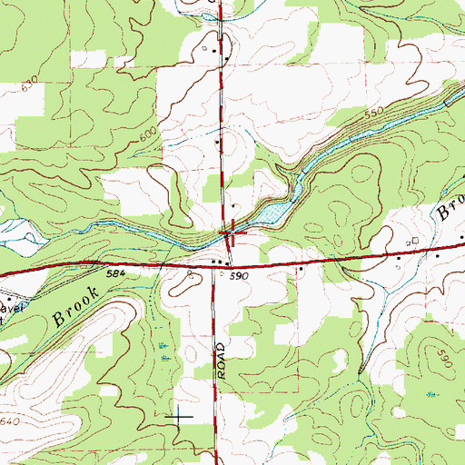 Topographic Map of Gero Road Bridge, NY