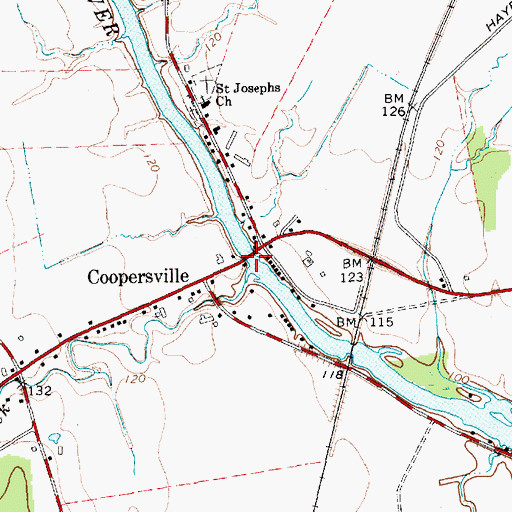Topographic Map of Great Chazy River Bridge, NY