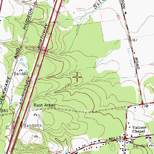 Topographic Map of Adirondack Golf and Country Club, NY