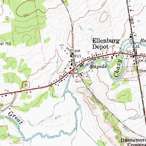 Topographic Map of Sarah A Munsil Free Library, NY