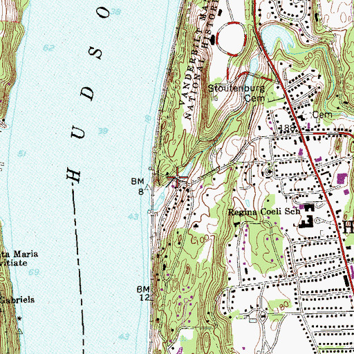 Topographic Map of Dock Street Bridge, NY