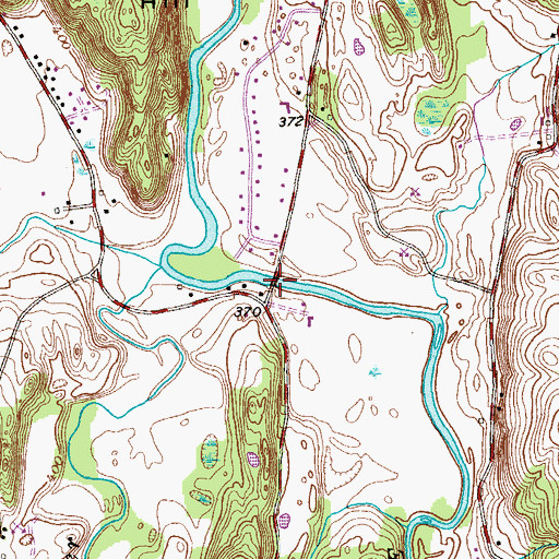 Topographic Map of Lime Kiln Road Bridge, NY