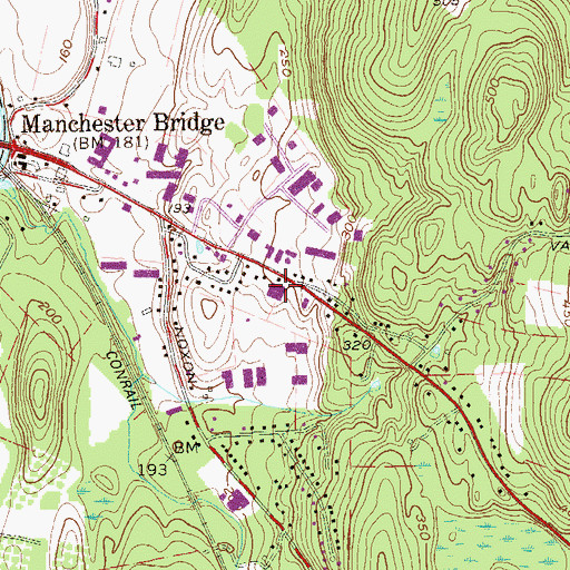Topographic Map of Lagrange Association Library, NY