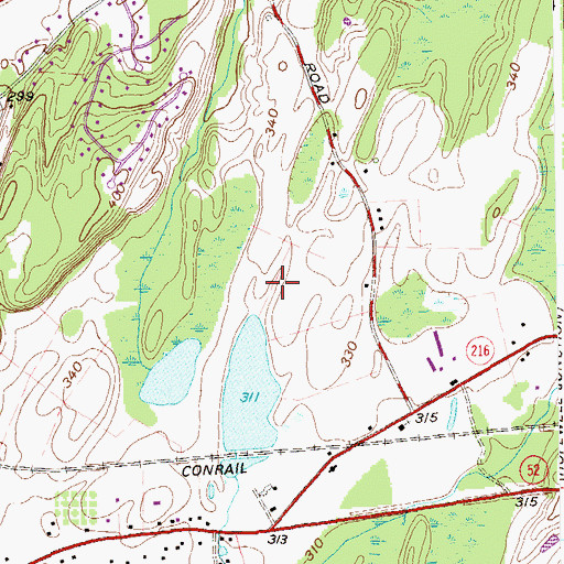 Topographic Map of Branton Woods Golf Club, NY