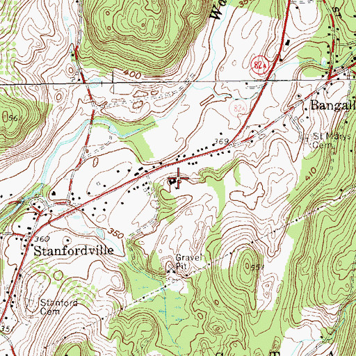 Topographic Map of Stanford Town Supervisors Office, NY