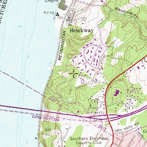 Topographic Map of Mount Gulian Historic Site, NY