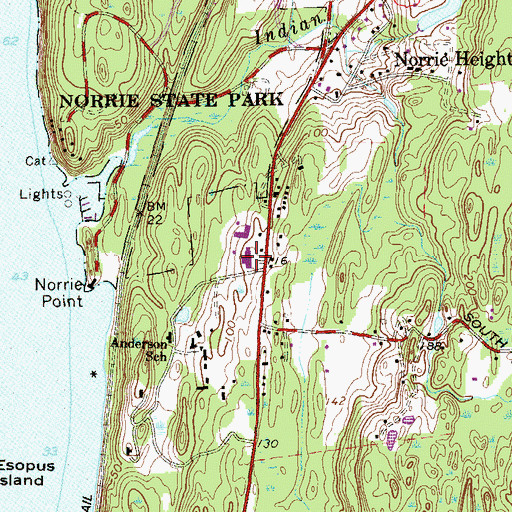 Topographic Map of Hyde Park Nursing Home, NY