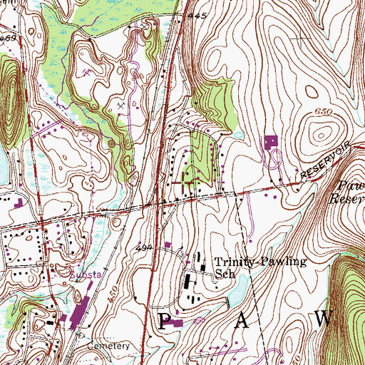 Topographic Map of Lovely Hill Nursing Home, NY