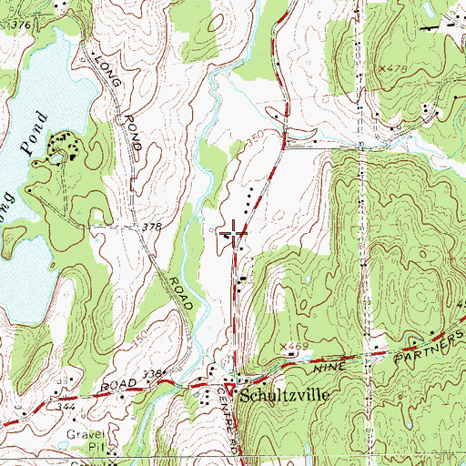 Topographic Map of Clinton Town Hall, NY
