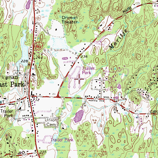 Topographic Map of Val Kill Park East Mobile Home Park, NY