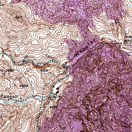 Topographic Map of Barney Canyon, AZ