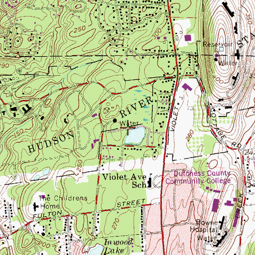 Topographic Map of Bahret Mobile Home Park, NY