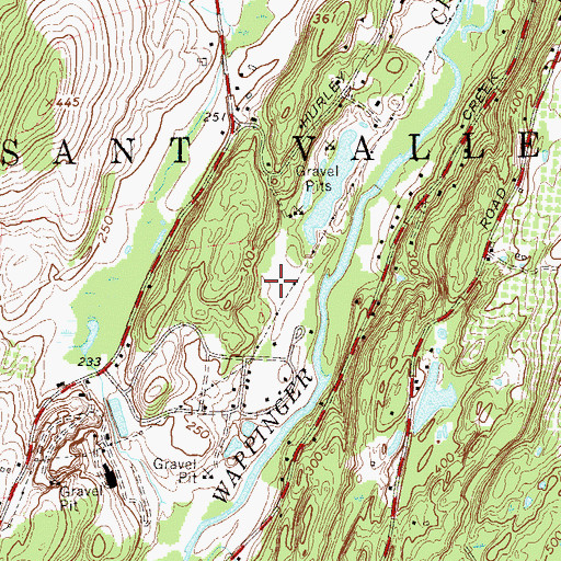 Topographic Map of Cedar Hollow Mobile Home Park, NY
