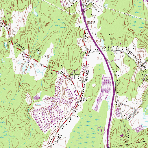 Topographic Map of Duchess Park Mobile Home Park, NY