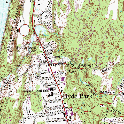 Topographic Map of East Park Mobile Home Park, NY