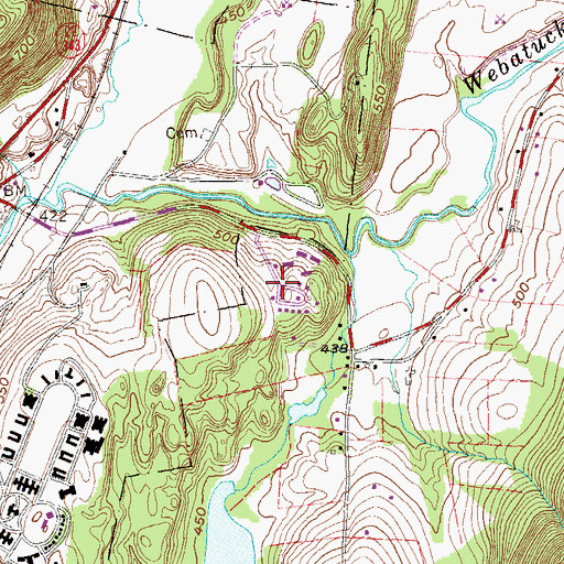Topographic Map of Castle Gate Mobile Home Park, NY
