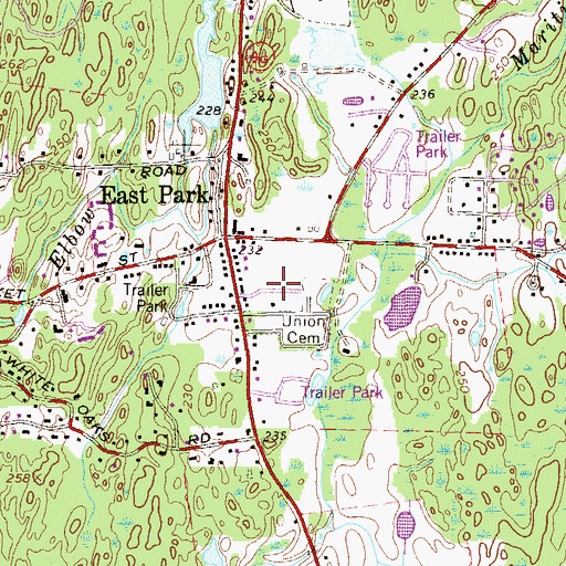 Topographic Map of Venture Lake Estates Mobile Home Park, NY